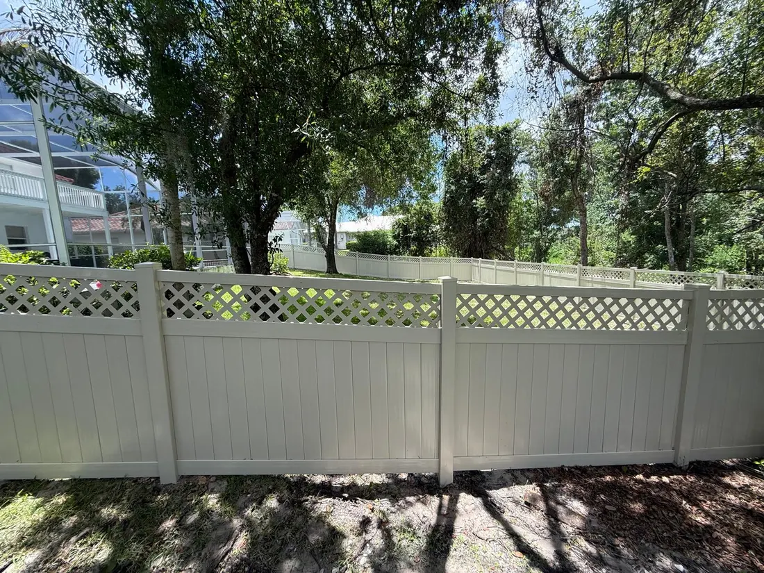 Vinyl fence installation project