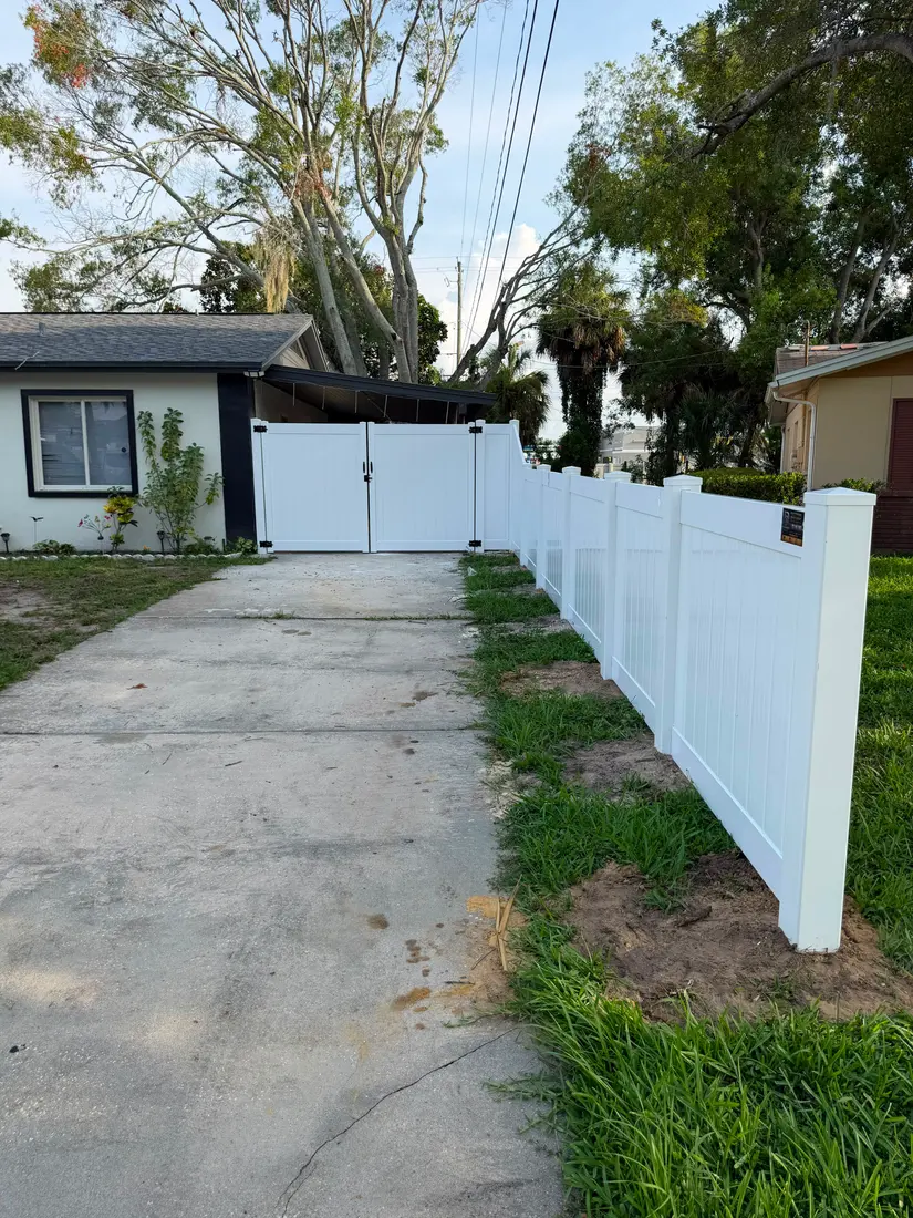 Vinyl fence and gate hardware installation